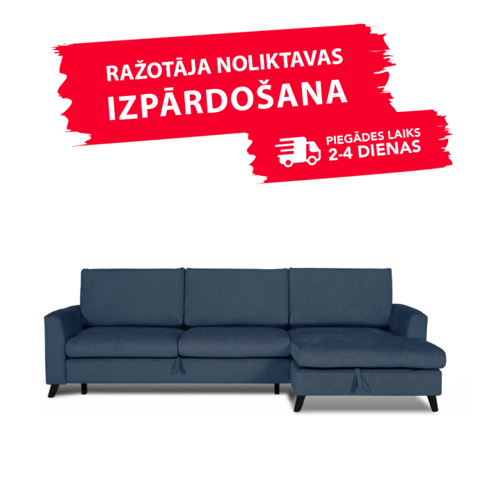Sofa MARIO SLEEPING (Right corner, extendable)(Blue)